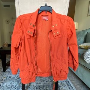 Burnt orange bomber jacket